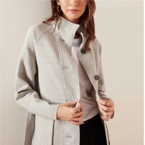 James Perse Gray Funnel Neck Jacket